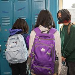 Student talk in the halls