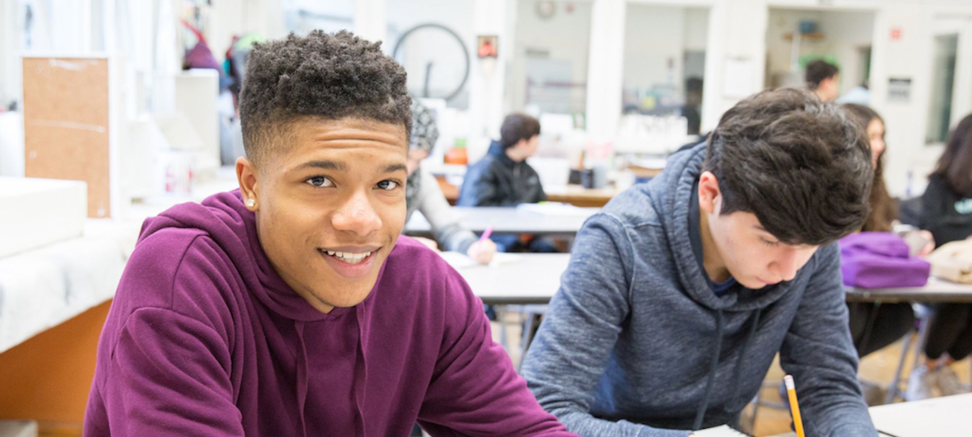 gateway high school students in science lab